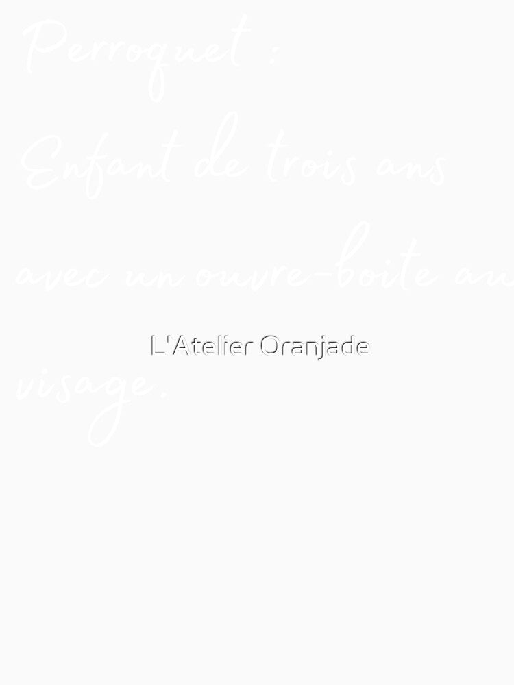 parrot 3years old kid french quote white by L'Atelier Oranjade