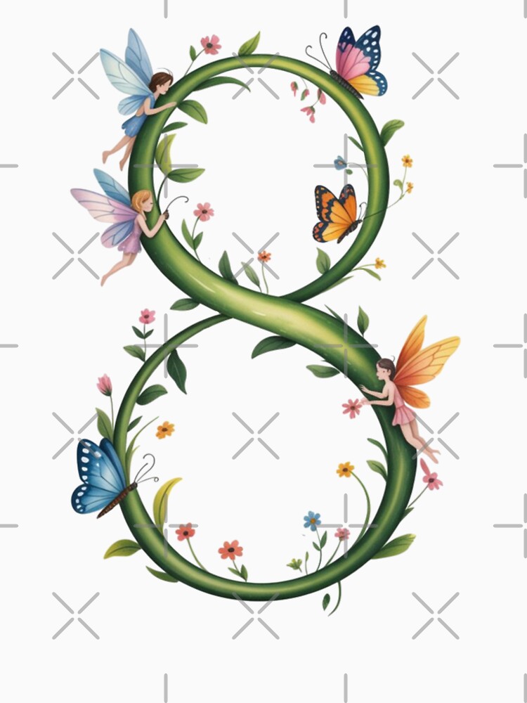 Magical Garden Number 8 - Butterflies and Flowers Watercolor Art by HumanMess