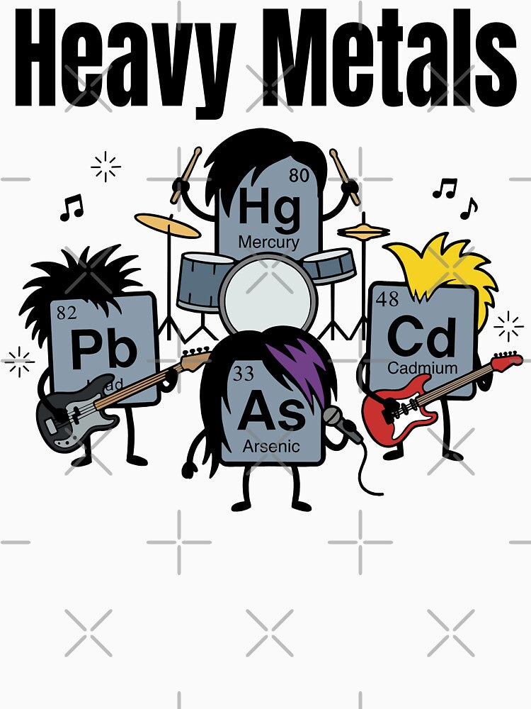 Heavy Metals Chemistry Periodic Table Science Teacher Humor by FreshVibe Prints