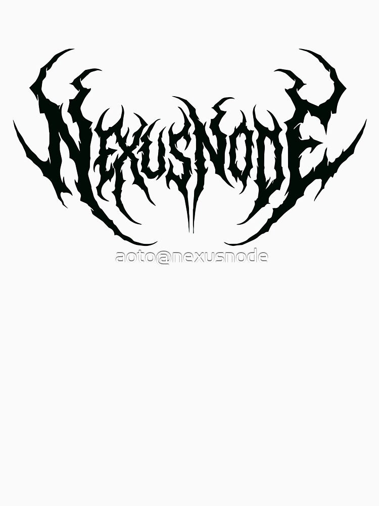 NEXUS NODE – Black Metal Logo Typography by aoto@nexusnode