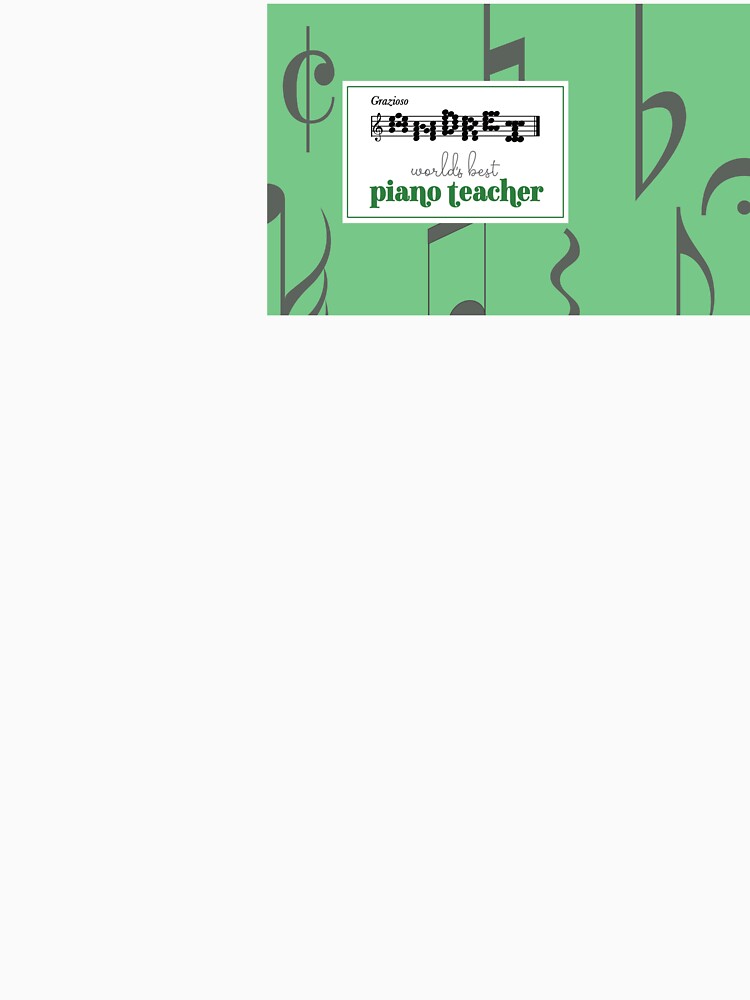 Musical notes personalised piano teacher forest green by HalunaHappy