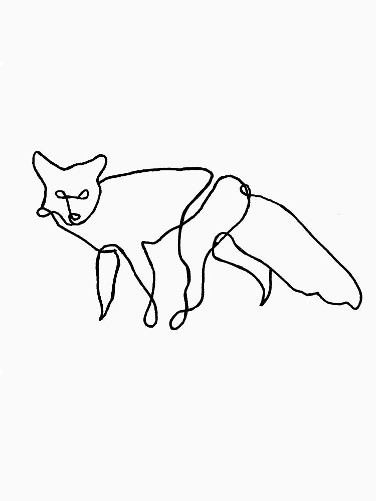 Single Line Fox Design by dddco