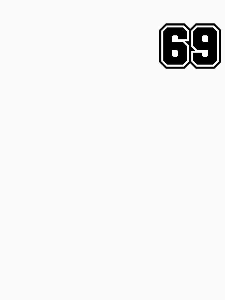 69 Number - Classic Minimalist Digit by stickerorange