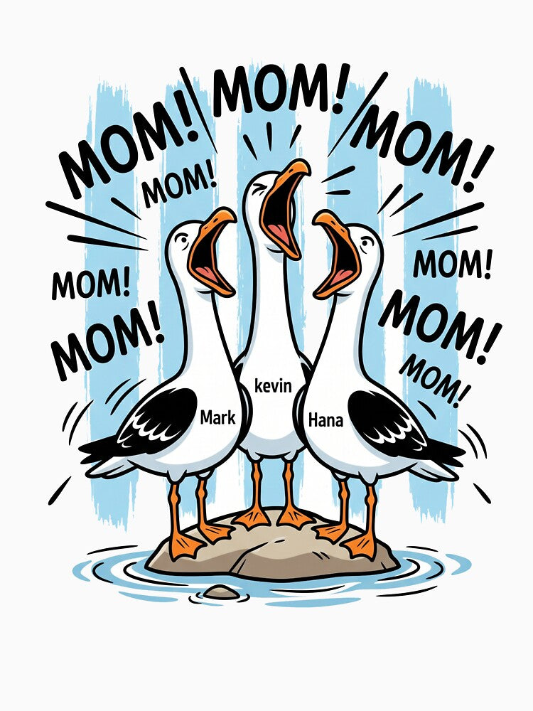 Mom! Mom! Mom! Funny Mom Life Parenting Humor by SofenArt