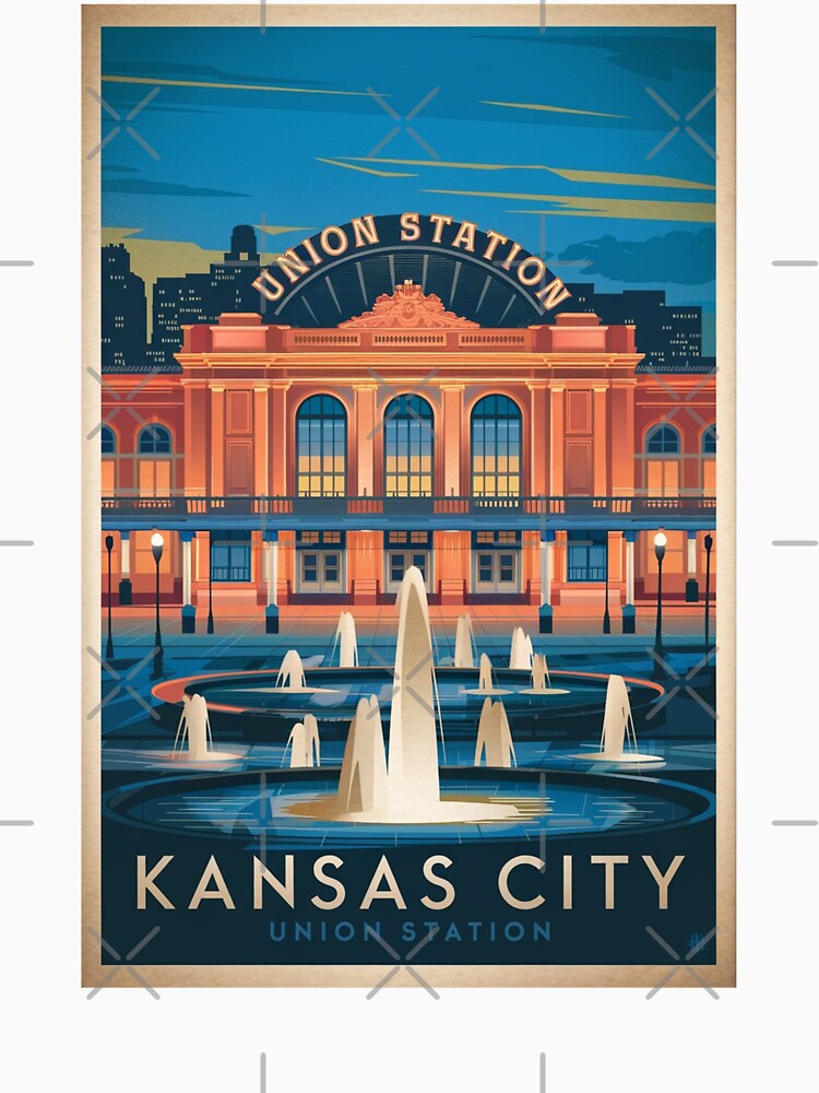 Kansas City Vintage Travel Poster by TravelerRat
