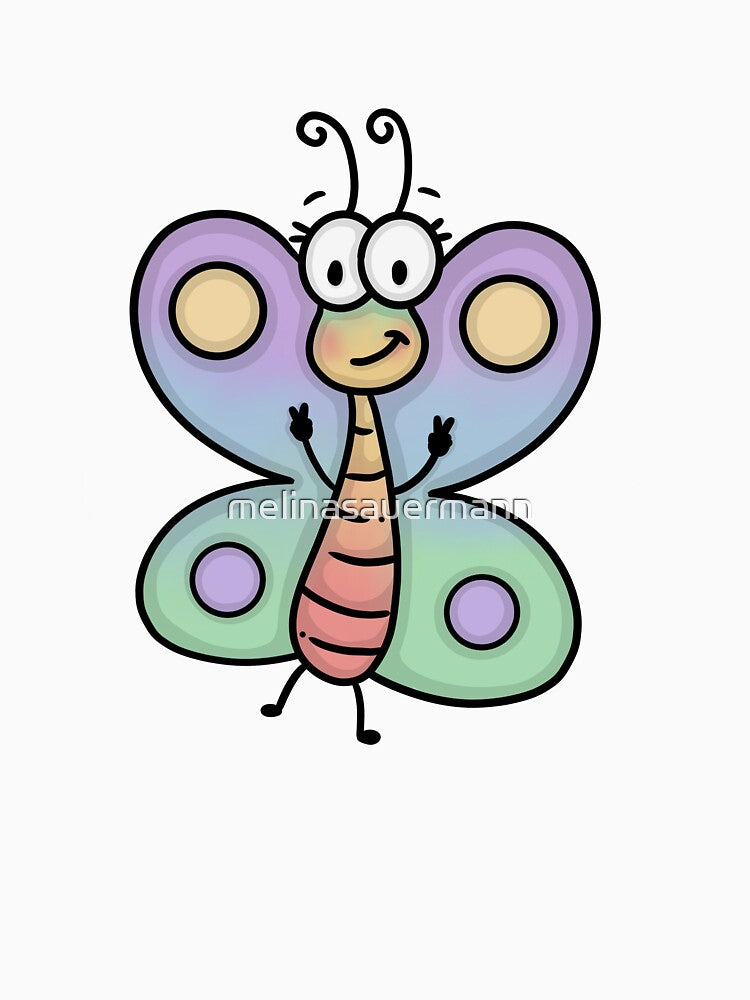 butterfly holding up peace signs by melinasauermann