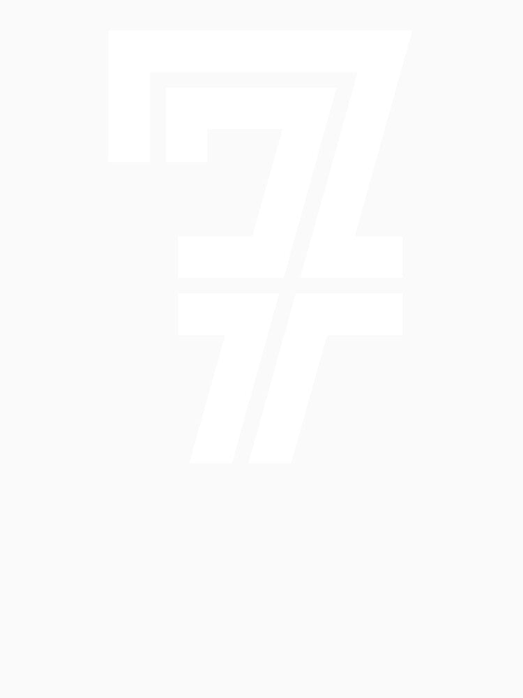 No. 7 / Player Number Seven / Football Player Number 7 (White on Black) by STUDIO-72