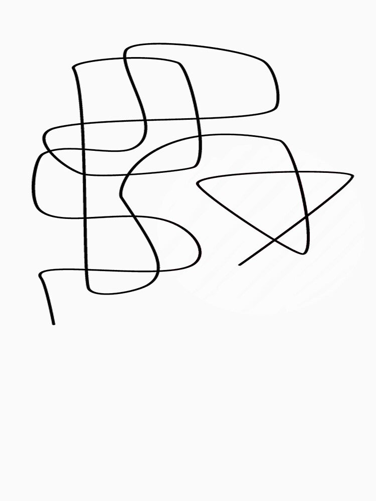 Abstract line art - pink and black by synthesizer