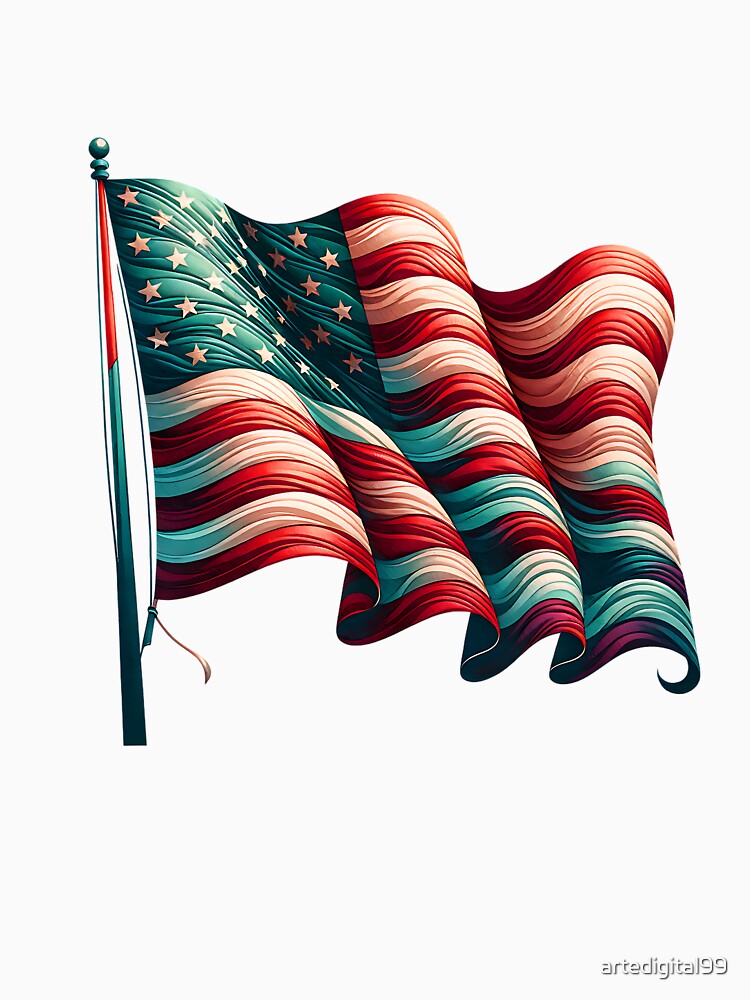 USA Patriotic Illustration – American Flag Design by artedigital99