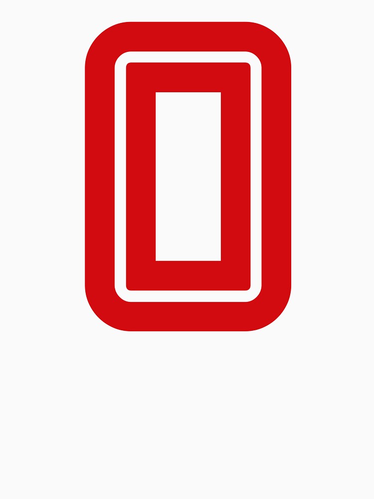 No. 0 / Player Number Zero / Football Player Number 0 (Red) by STUDIO-72