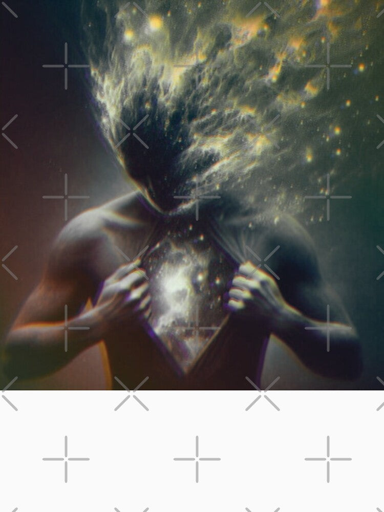 surreal man universe hair inner power art surrealism by MaciejPetelski