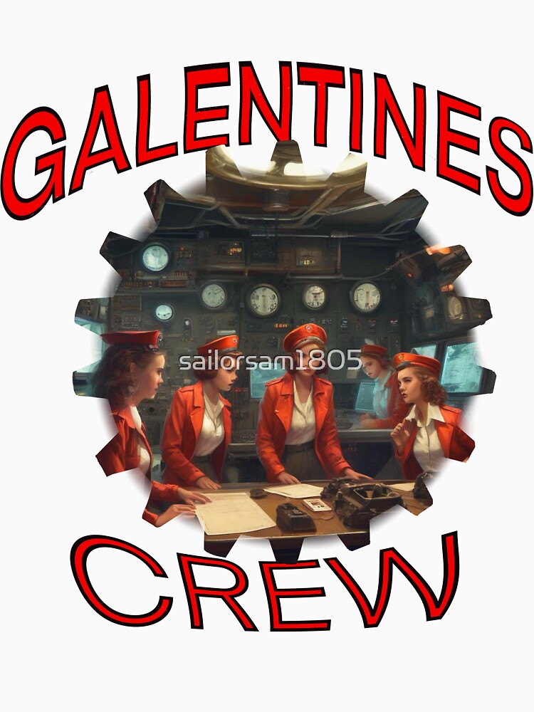 Very Cool American Girls Galentines crew on submarine on Galentines day and Galentines party, gift idea for Galentines day by sailorsam1805