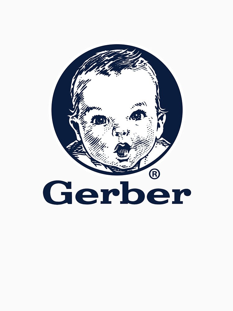Gerber Baby Food Classic Blue Portrait Logo by Madelene É 	 Monjeau