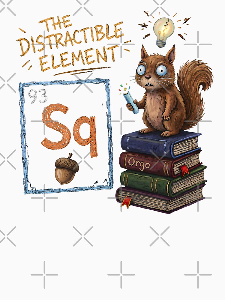 Orgo Squirrel Periodic Table Cute Cartoon Chemistry Humor by chattsuede