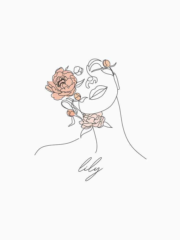 lily name line art by DigiHouse