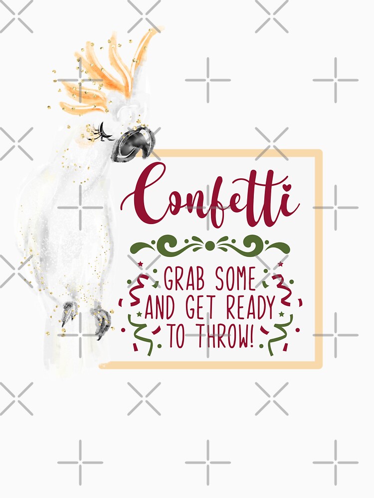 Bird Party Announcer Confetti Time Cockatoo by DesignbyBFD