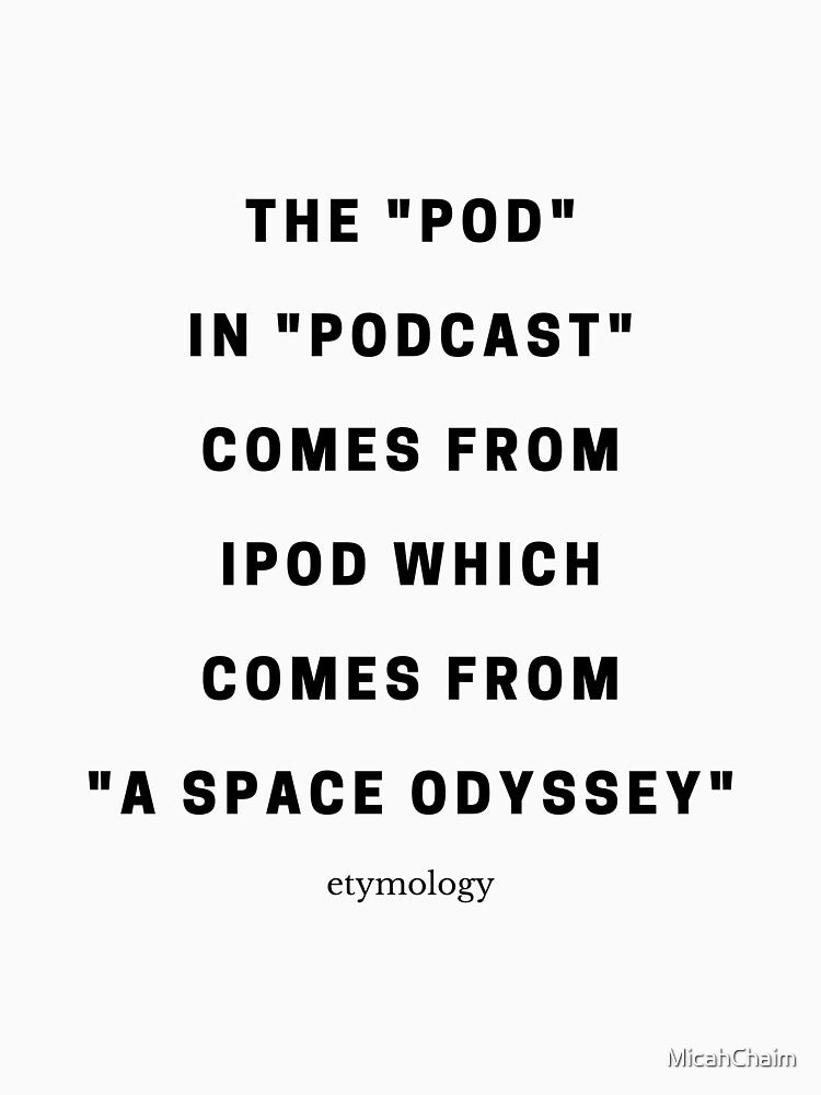 Etymology of Pod by MicahChaim