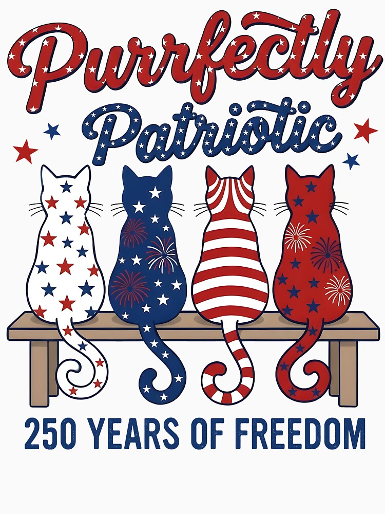 Purrfectly Patriotic Cats 250 Years Of Freedom America 250 by Mind-Drift