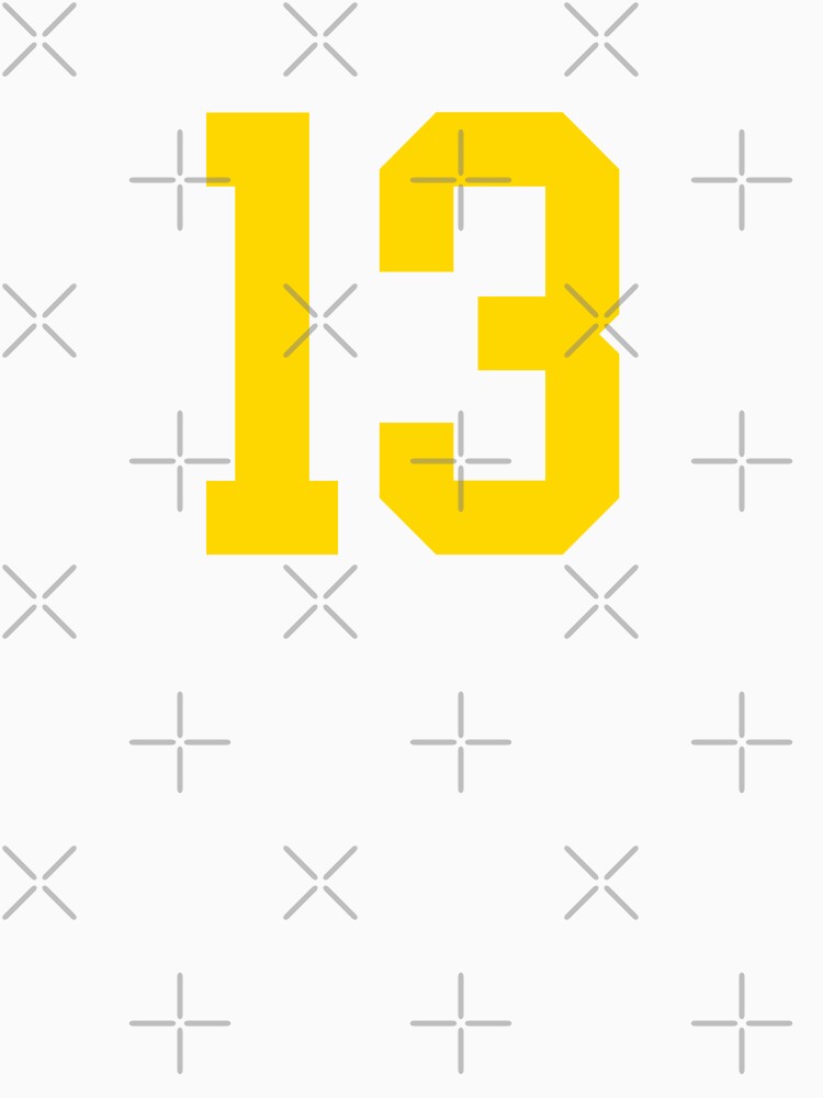 Bold Yellow Sports Number 13 by NECHSTORE