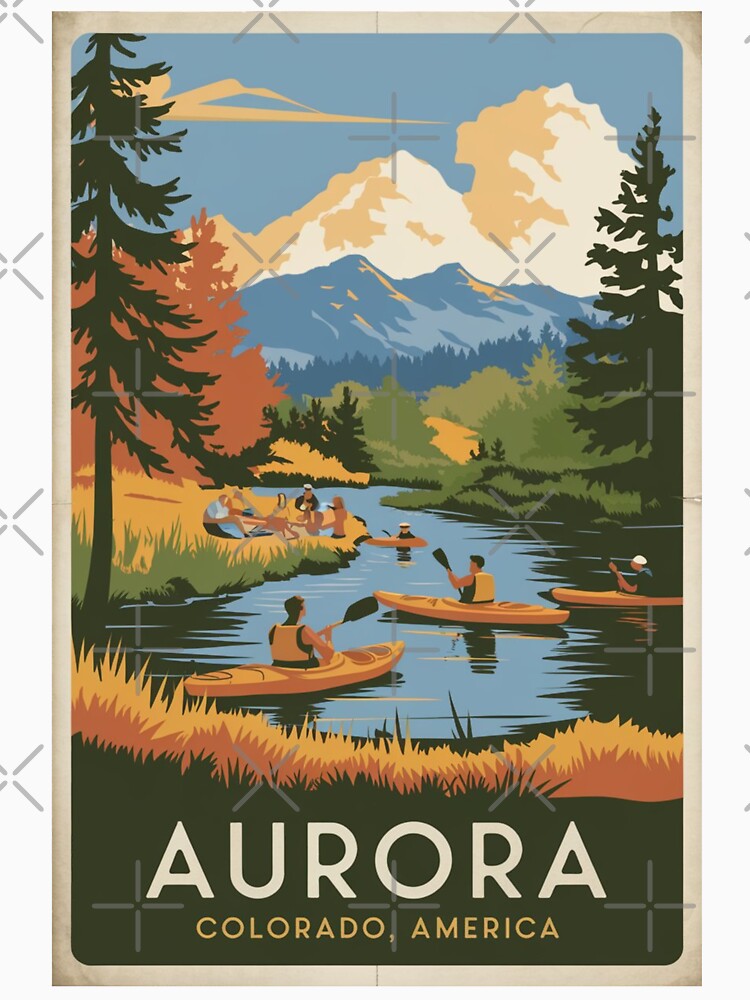 Aurora Vintage Travel Poster by TravelerRat