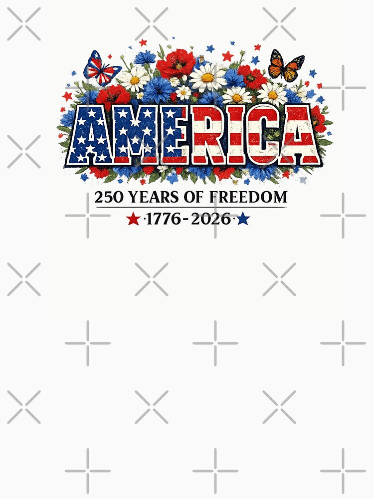 America 250 Years of Freedom Patriotic Design by NovaCraft30