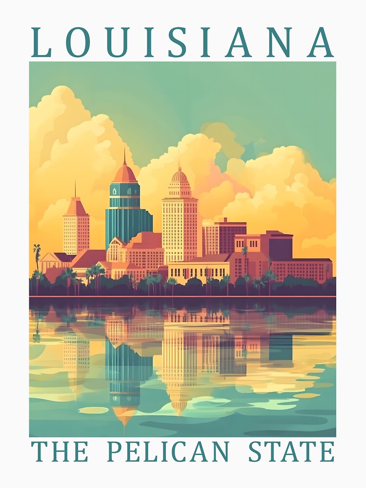 18 Louisiana Travel Poster by Lucy Goosy Art