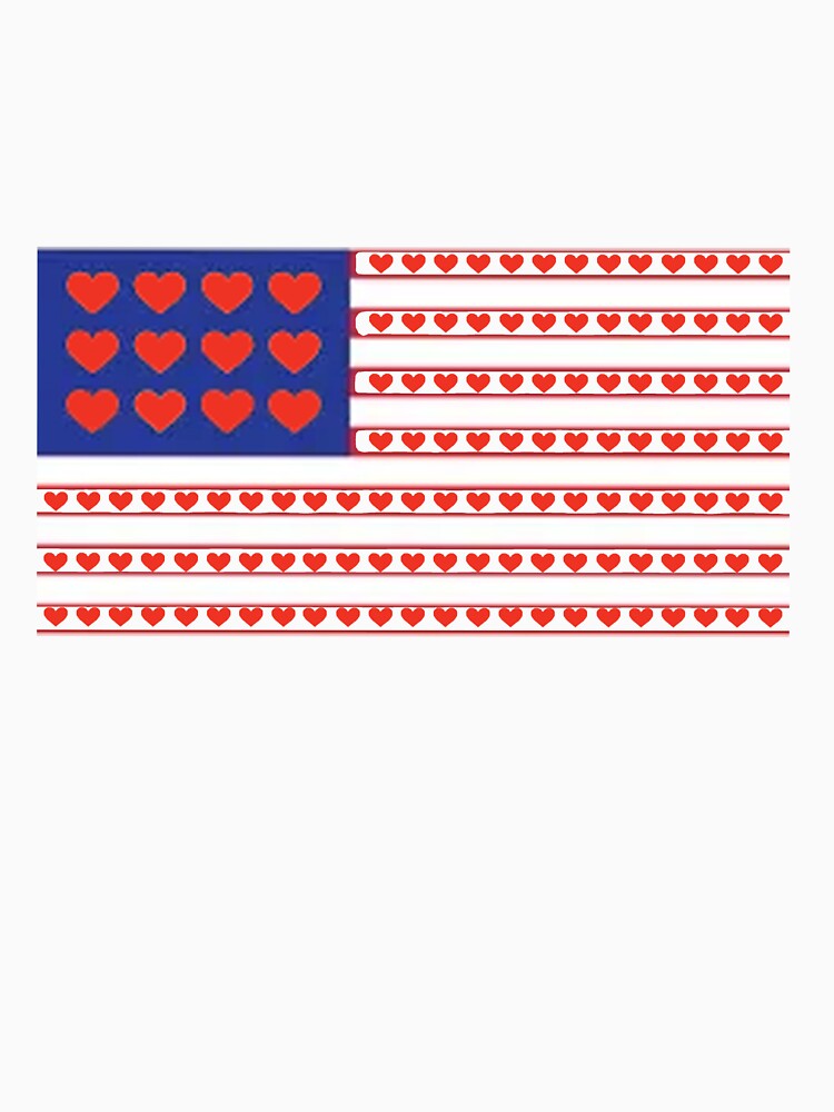 Valentines Day Vintage American Flag Hearts by rachidhaz