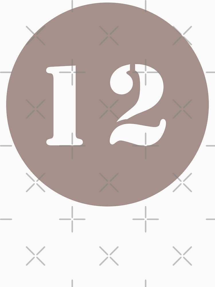 Number Twelve (12) Boho Beige Circle by Ching Teoh