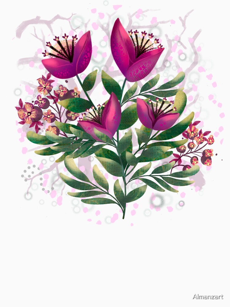 Summer Pink Floral by Almanzart