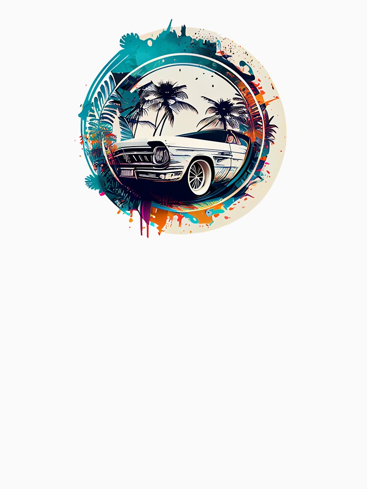 Tropical White Classic Vintage Car by ShadowAndSlate