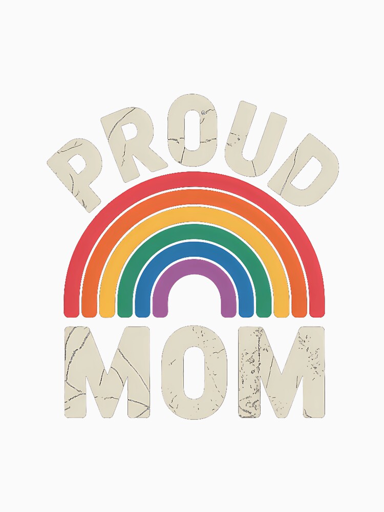 LGBTQ Proud Mom Gay Pride LGBT Ally Rainbow Mother's Day by FaithAbbott