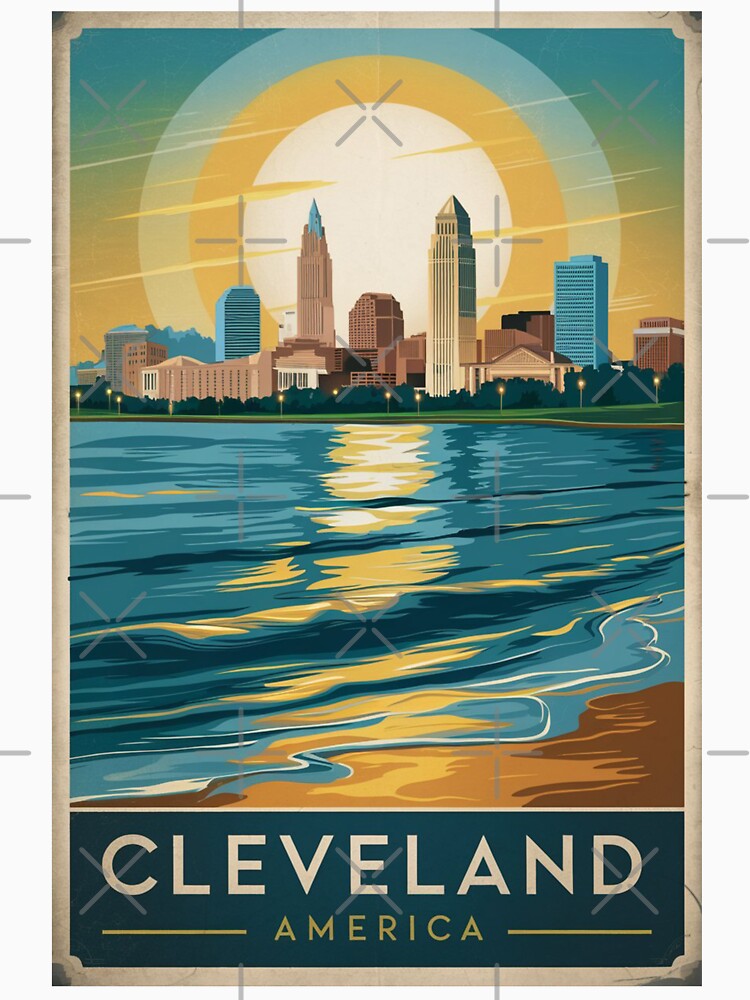 Cleverland Vintage Travel Poster by TravelerRat