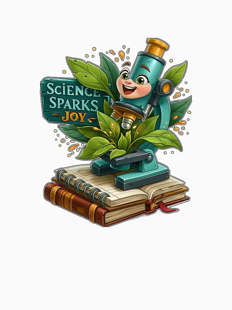 Science Sparks Joy Cute Microscope And Plants by Marcikart