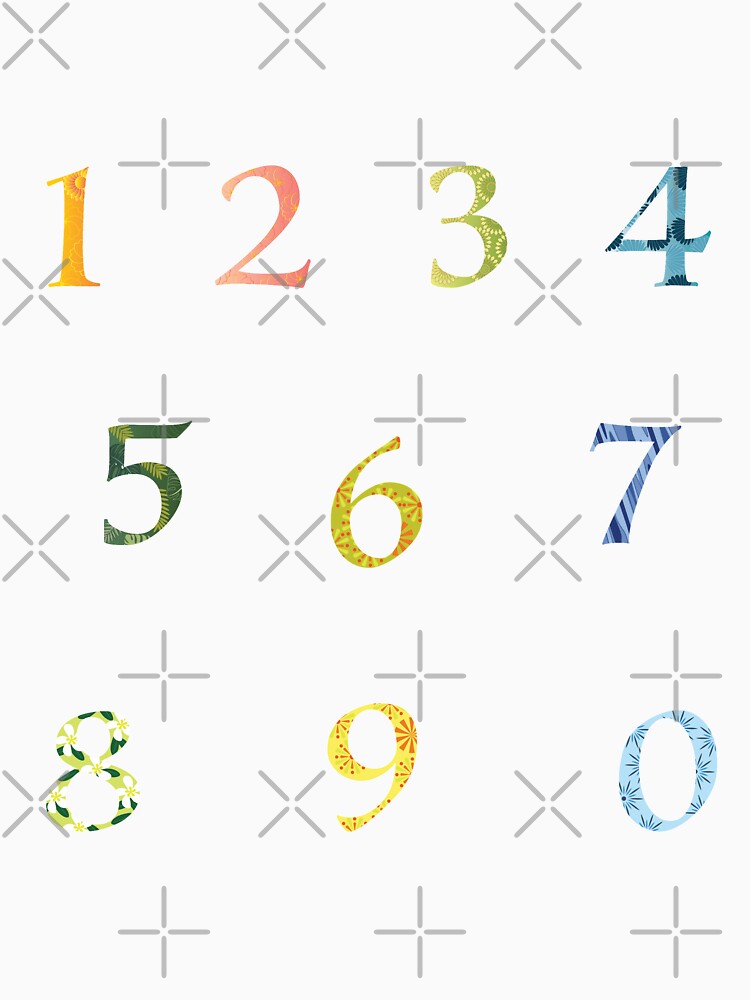 Number ZERO to NINE sticker by SakiOno