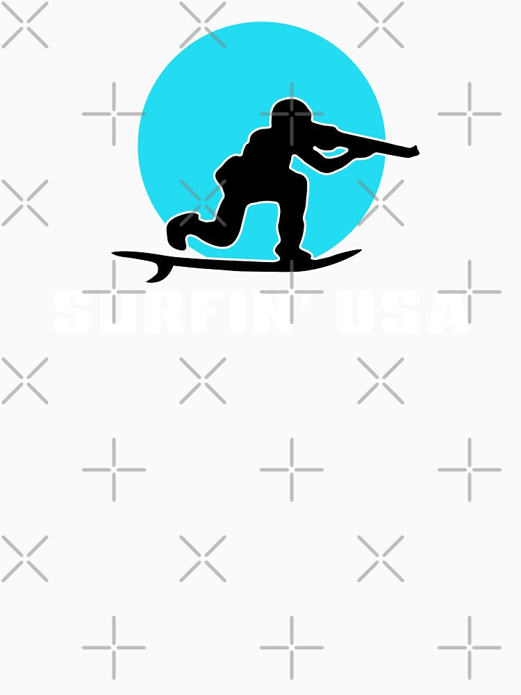 SURFIN' USA - CENTRE. BLUE/WHITE. by 5hertz