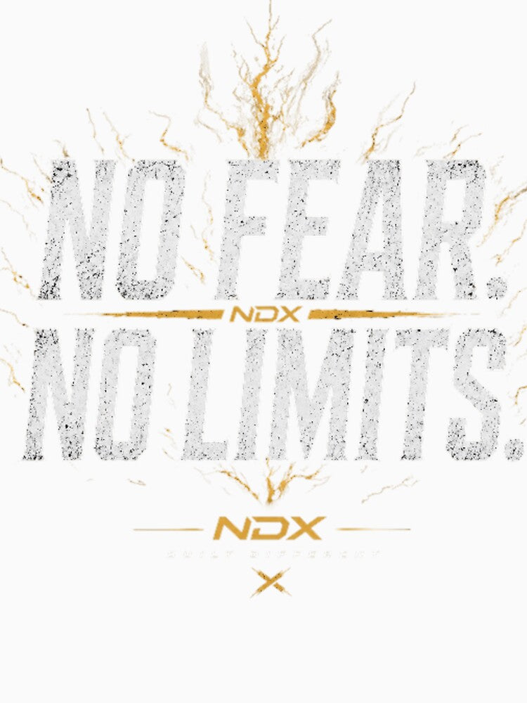 No Fear No Limits – Fearless Mindset Bold Typography Graphic Design | NDX by NDX9