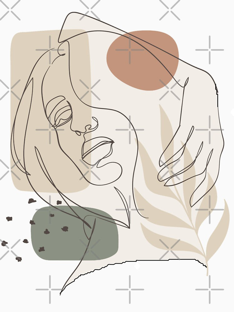 Floral Woman Face Outline by JustBeCoooool