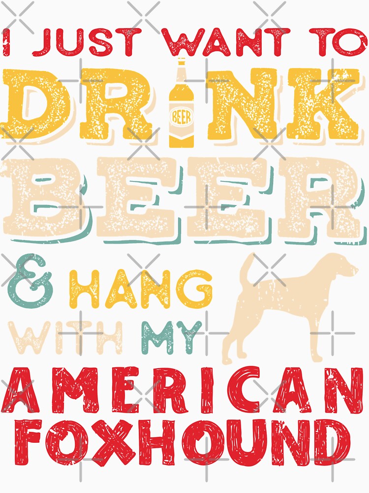 American Foxhound Dog Dad Beer Lover by rafaeltto