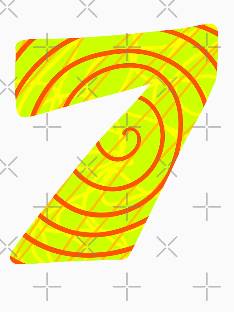 Number seven with patterns by ArtNoveltee