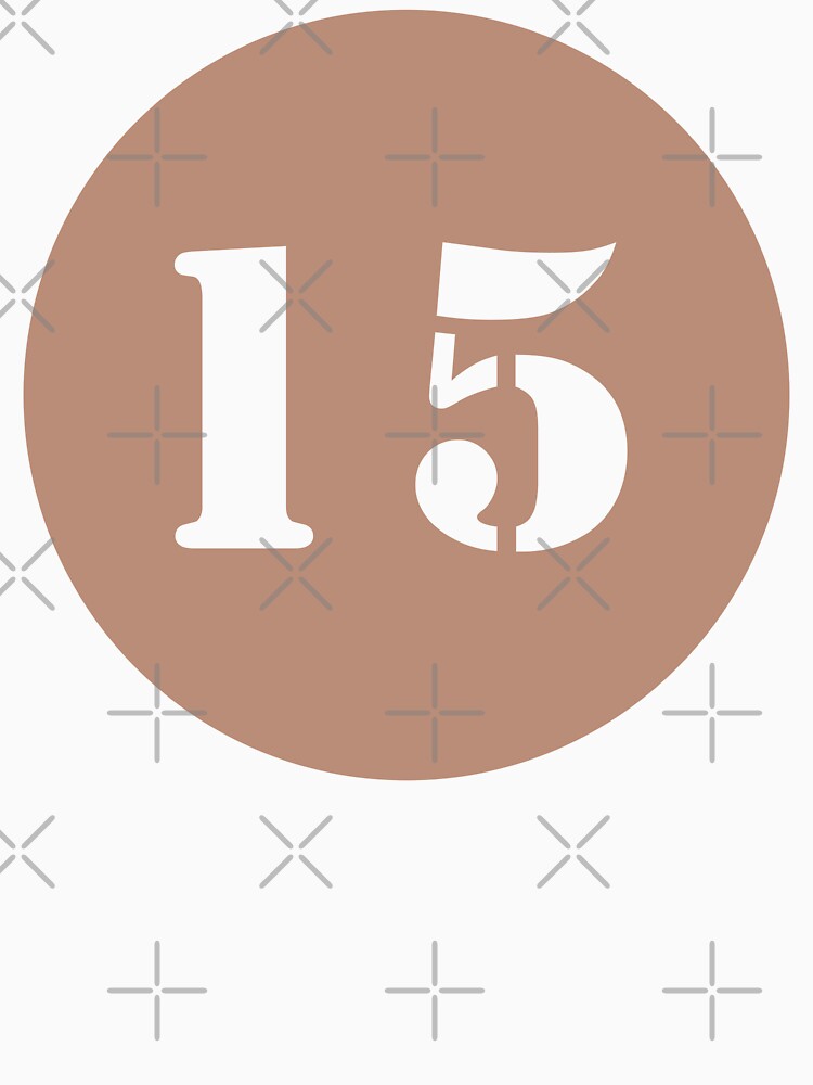 Number Fifteen (15) in Pink Circle by Ching Teoh