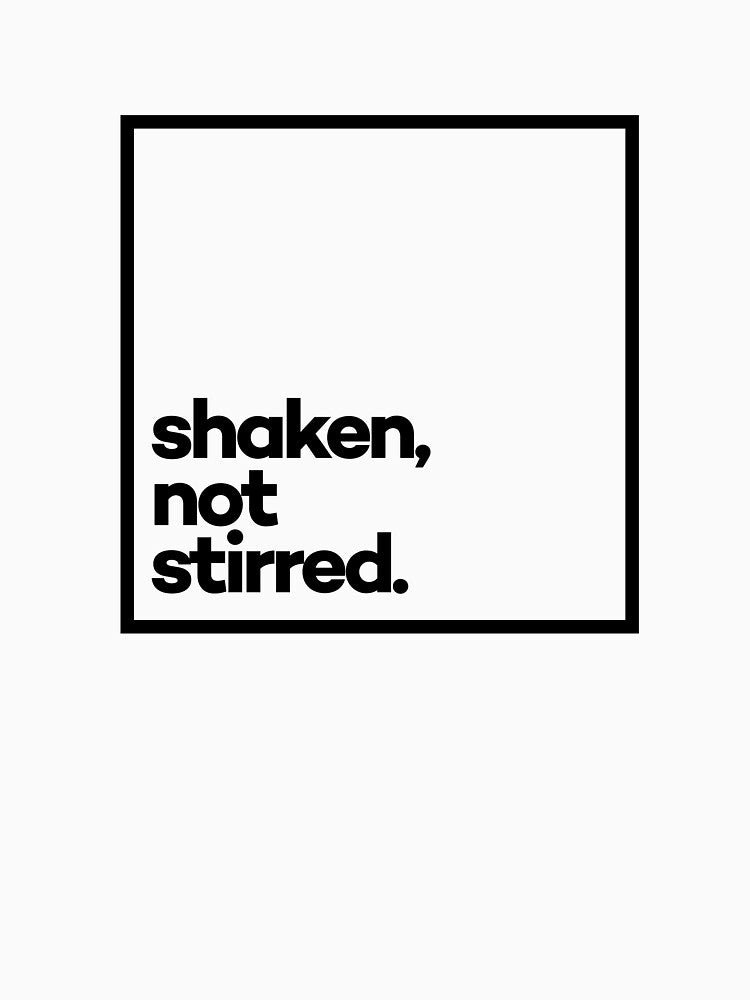 Shaken, not stirred. Minimal Black Typography by meeneemal
