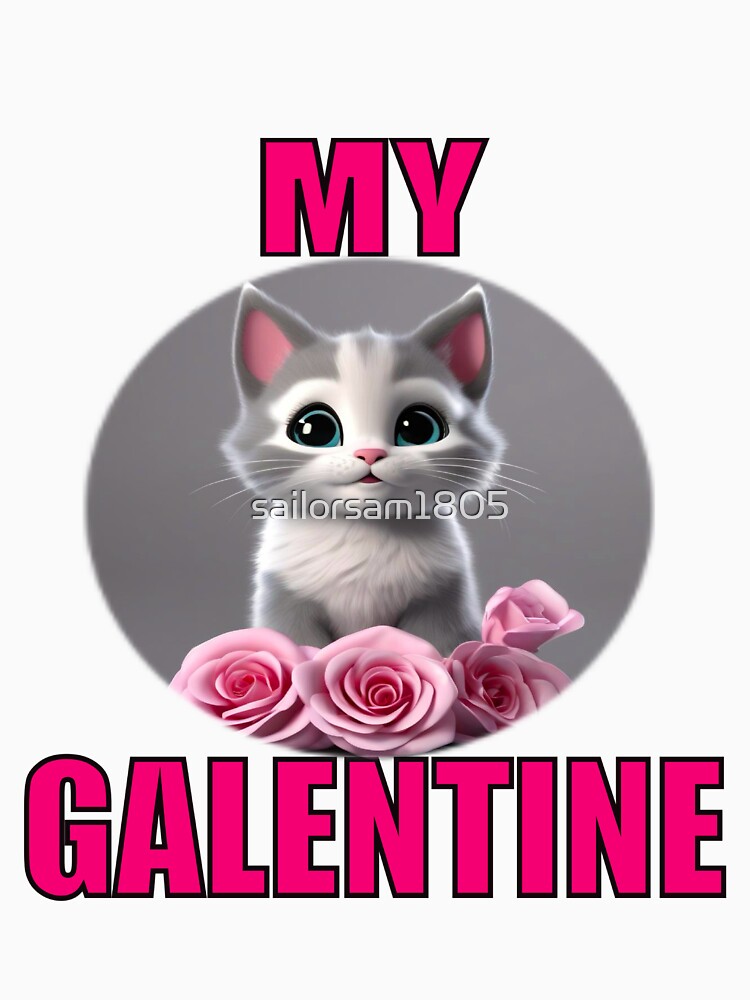 My Really Super Cute kitten on Galentines day and Galentines party, gift idea for Galentines day by sailorsam1805