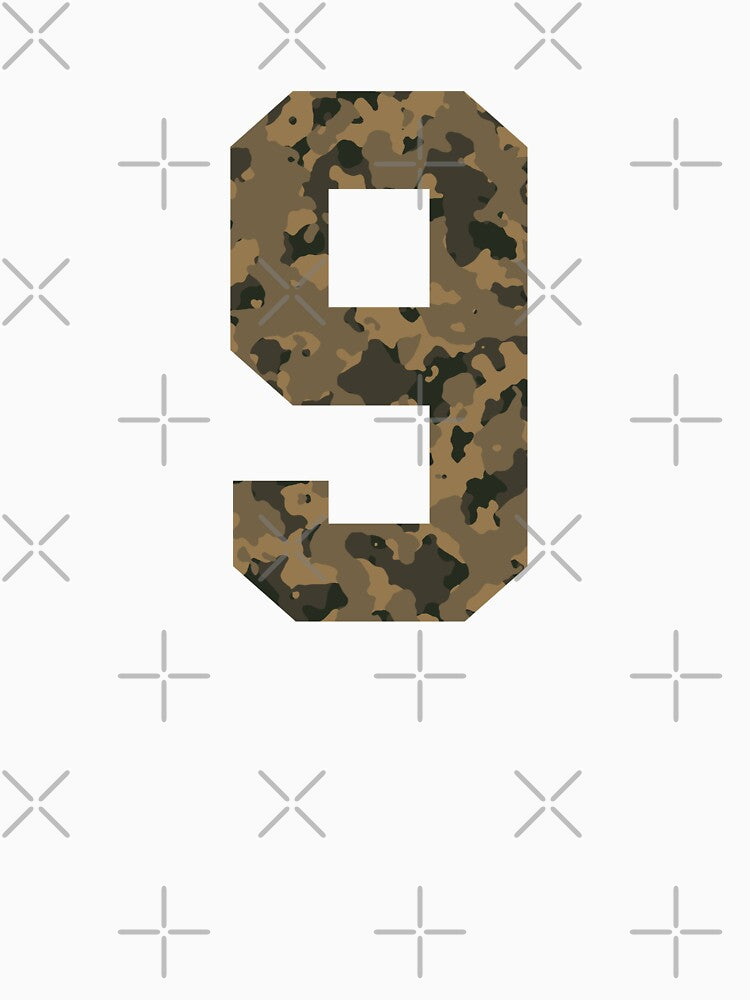 Army Camouflage Number 9 - Sports Numbers by NECHSTORE