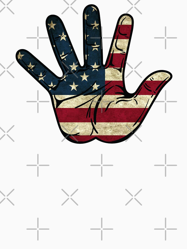 Vintage American Flag Hand by MarshallStickerX