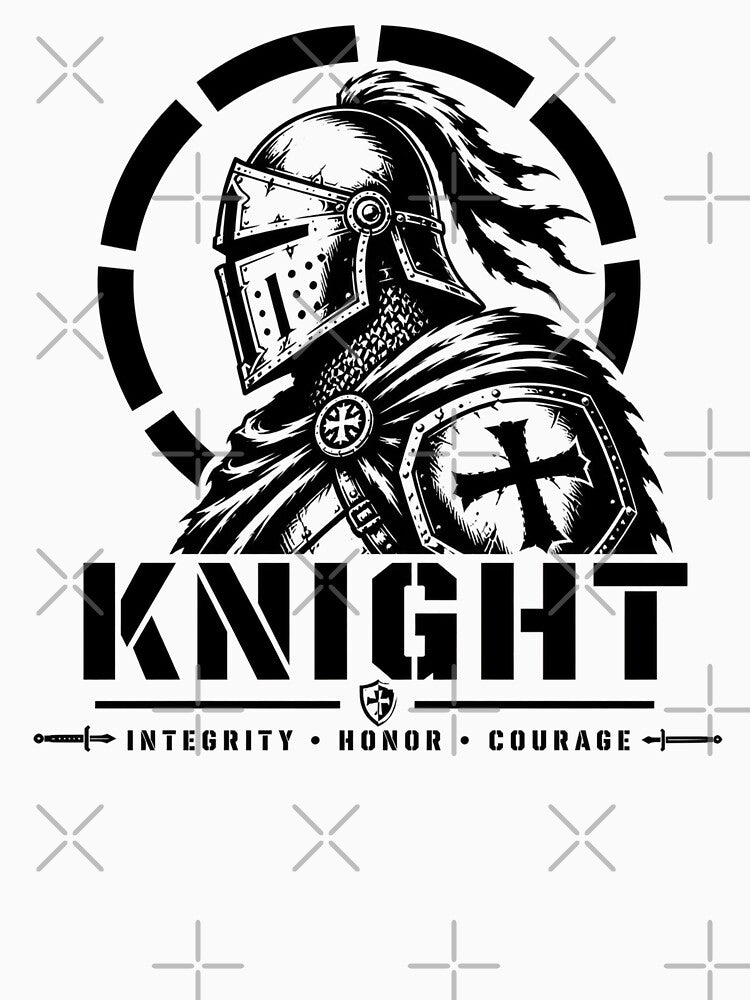 Knight | Integrity Honor Courage | Medieval Warrior Shirt by Bizon2910