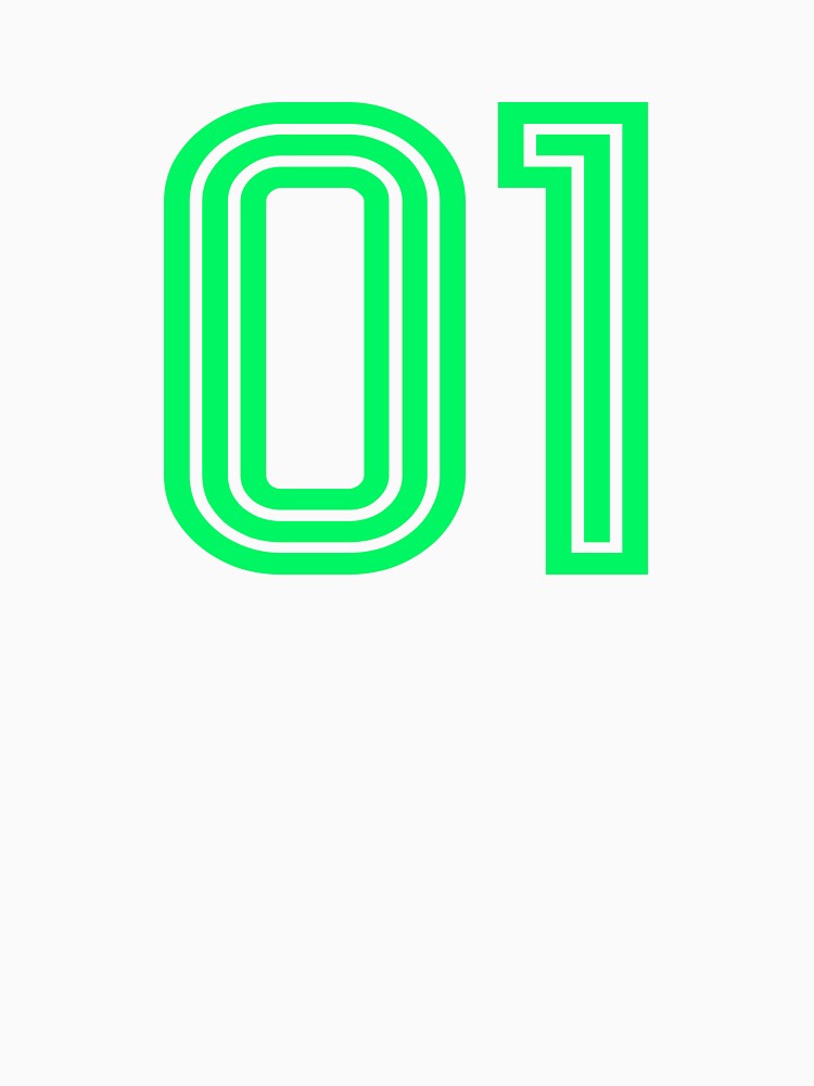 Number 01, Green One by Jeallan Designs