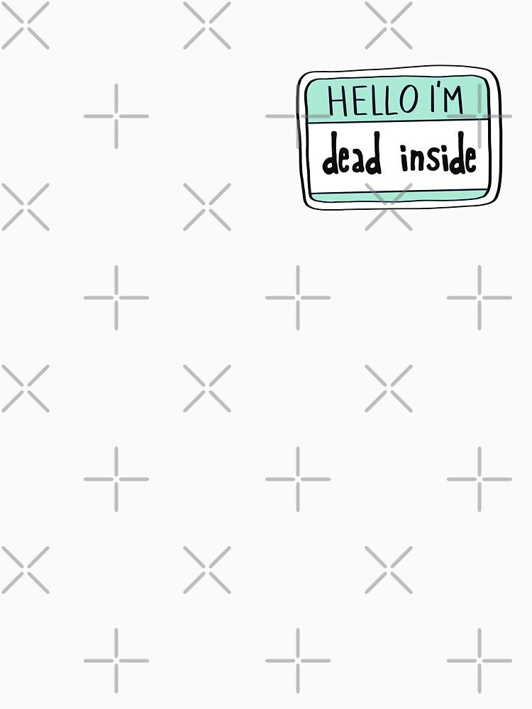 hello I'm dead inside, funny stickers, funny gifts by tubeklon