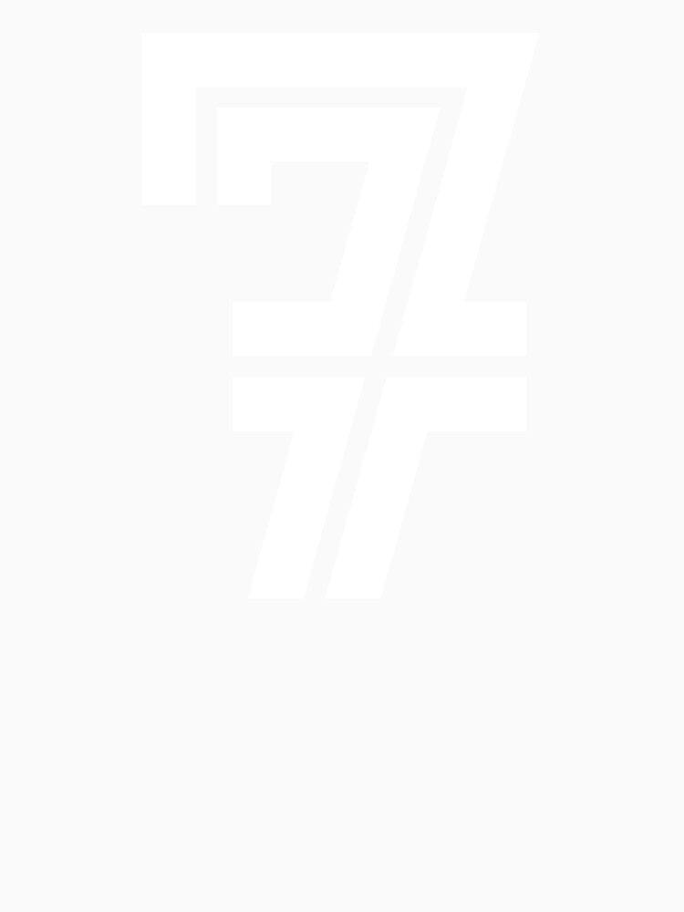 No. 7 / Player Number Seven / Football Player Number 7 (White on Red) by STUDIO-72