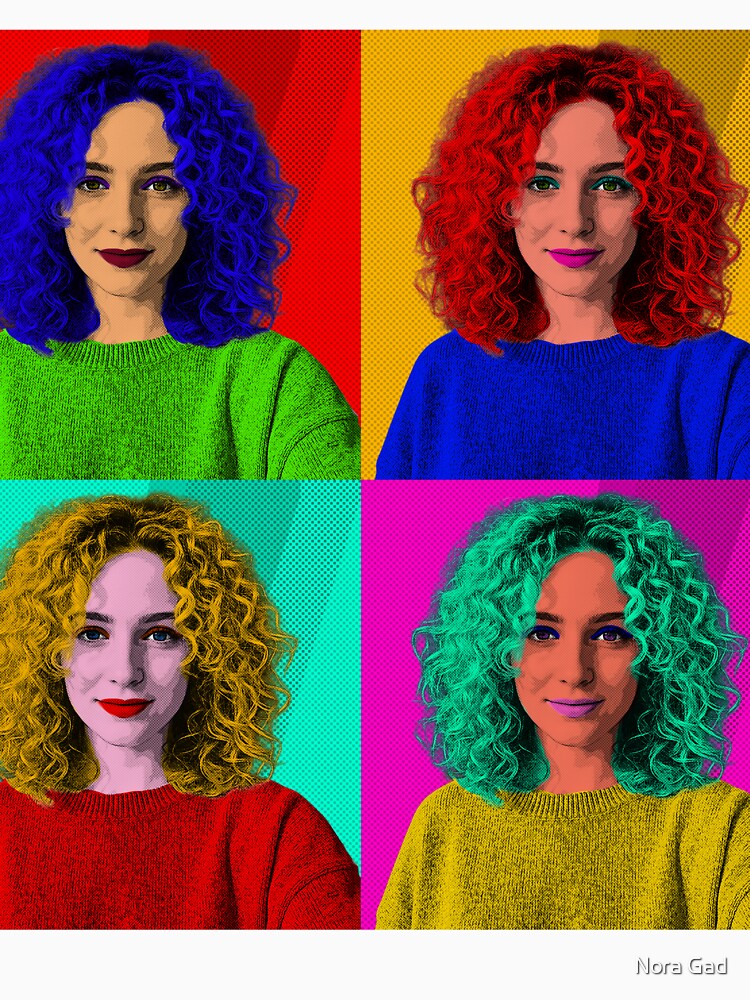 Custom Pop art portrait by Nora Gad