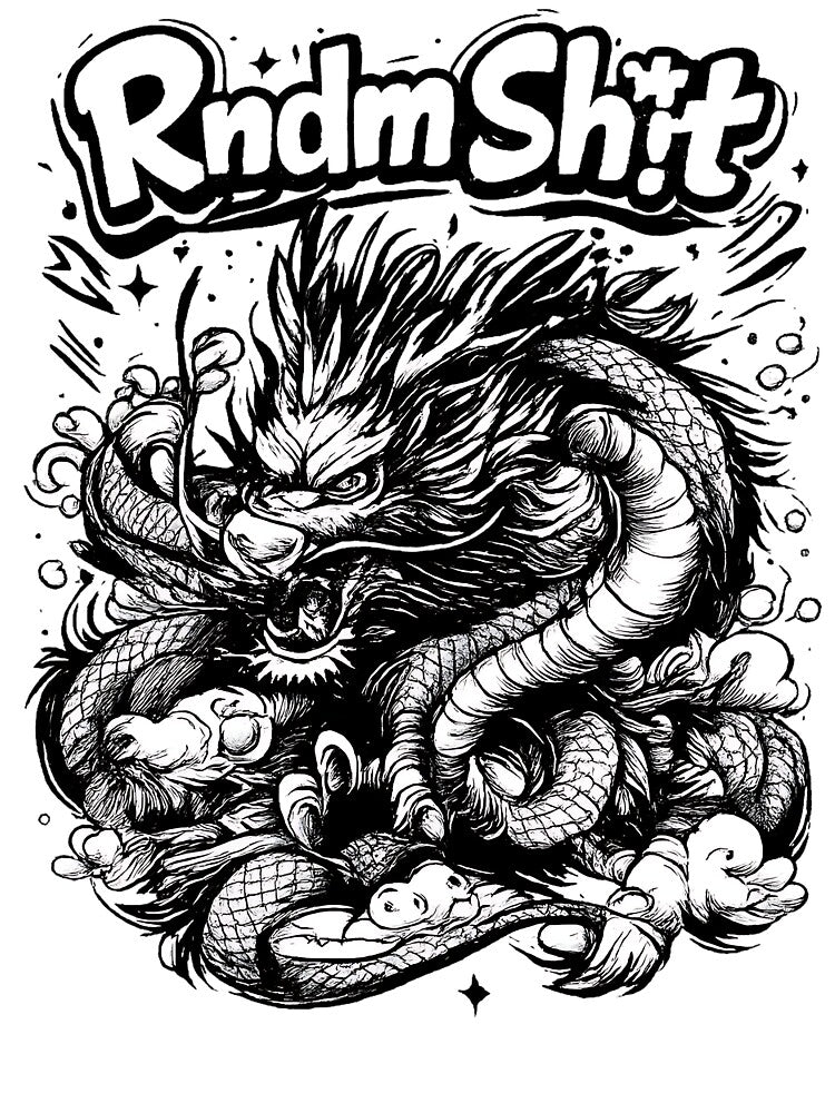 Rndm Sh!t – Manga Dragon Black and White by rolfzogg